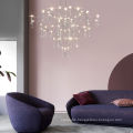 New interior design floating crystal led light chandeliers